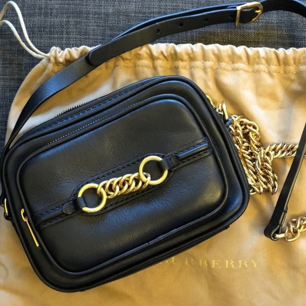 Authentic Burberry Chain Link Camera Crossbody - image 3
